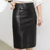 Falda de Piel Genuina para Mujer 2026 Otoño Nueva Ajustada de Cintura Alta Bodycon Falda de Piel de Oveja Moda Versátil Falda de Longitud Media