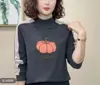 Tendencia de TikTok 2025 Otoño e Invierno Camiseta Base de Forro Polar Doble Cara con Base de Pedrería Engrosada Moda Cálida Versátil Top