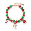Pulsera Ajustable Navideña Transfronteriza Moda Aceite Goteando Colgante Anciano Muleta Joyería de Mano para Mujer en Stock Venta al por Mayor