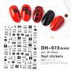 Redanco - Nuevas pegatinas 3D con diseño de explosiones rojas para uñas, con diseños DIY, venta al por mayor, DH-073
