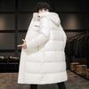 [Mismo estilo en centro comercial] pinzheng descuento invierno media longitud para hombre y mujer ropa de pareja engrosada por encima de la rodilla Chaqueta de plumón de pato blanco para mujer