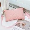 Bolso Casual para Mujer Fresco y Sencillo Bolso Cuadrado Mini Pequeño a la Moda Combinable Bordado Cuadrillé Diamante Bolso para Teléfono Móvil Bolso Cruzado