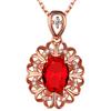Nuevo colgante de flor con forma de corazón de amor hueco de moda, pequeño libro rojo, colgante de rubí caliente, colgante de frangipani con diamantes.