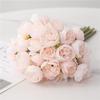 Pequeños Ramos de Rosas Letras a Mano Flores Artificiales 27 Pequeñas Peonías Flores Falsas Atrezzo para Fotografía Flores para Sostener la Novia Adornos para el Hogar