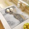 Tapete de Goma para Drenaje de Cocina, Tapete Protector de Mesa Aislante de Calor Sin Lavado, Tapete Drenante Absorbente de Agua, Aceite y Resistente a la Suciedad para Borde de Fregadero