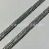 Cuerda hueca de ganchillo de 7 mm, cordón para sombrero de hilo dorado y plateado, cordón para ropa, cordón plano para sombrero con ojal pasante