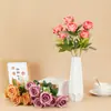 7 Cabeças Rosa Pérola Estilo Outono Cena de Casamento Sala de Estar Buquê Enfeites Flores Artificiais Fabricantes de Comércio Exterior Atacado Flores Artificiais
