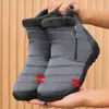 Zapatos de algodón mujer invierno poliuretano botas largas cálidas de caña alta pareja talla grande botas de nieve con forro de felpa engrosadas protección contra el frío