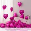 Licença de casamento Balão de alumínio vermelho amor flutuando vazio quarto de casamento layout romântico proposta aniversário decorações em formato de coração
