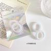 2 Cargando Mermaid Ji Línea Telefónica Anillo para el Cabello Niña Lindo Transparente Pequeño Fresco Colorido Cuerda para el Cabello Bolsa Láser Cuerda para el Cabello