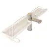 Estante de almacenamiento para baño sin taladro, diseño de drenaje metálico, gran capacidad para organizar artículos de baño