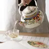 Tetera de Esmalte para Comercio Exterior, Tetera Vintage para Agua Fría, Tetera Doméstica con Capacidad de 2.5L, Tetera de Esmalte en Varios Diseños y Colores
