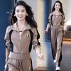Traje Deportivo Casual Europeo para Mujer 2026 Primavera y Otoño Nuevo Elegante Reductor de Edad Conjunto de Dos Piezas: Cárdigan Sudadera y Pantalones Largos