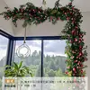 Pared Artificial de Flores de Rosa para Puntos de Foto en Redes Sociales, Pared de Cascada, Decoración de Tubería con Flores Artificiales, Enredadera de Flores para Cubrir Fachada de Tienda