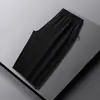 Pantalones de Verano Finos de Seda Helada para Hombre, Pantalones Capri Deportivos de Secado Rápido, Pantalones Casuales Sueltos de Moda Talla Grande Ins