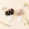 Calcetines Nuevos de Baile para Niños Finos Cómodos Malla Puntos de Colores Encaje Grande Estilo Princesa Dulce Lindo Bebé