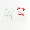 Parches de Tela Bordados para Otoño e Invierno Dibujos Animados Lazo de Felpa Cachorro Bolsas Accesorios para Ropa Materiales Decorativos DIY