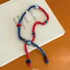 Collar de Lana Tejida con Cuentas Desplegable para Mujer, Cadena de Suéter de Diseño Único de Nicho, Accesorios Retro Personalizados para Cuello Halter