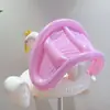 Boia Inflável com Protetor Solar, Boia de Assento de Cisne para Bebê, Boia de Assento Infantil Antiviro, Boia Flutuante Espessada com Assento entre as Pernas