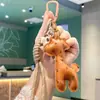 Llavero Creativo de Jirafa de Cuero de Dibujos Animados Colgante para Bolso de Pareja Accesorio de Moda Llavero Lindo para Coche