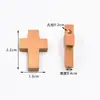 Acessórios para Joias DIY Mini Cruz de Madeira Cruz Cor de Café Vintage Pingente DIY para Colar Acessórios de Contas Soltas