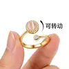 Anillo Giratorio de Plata Tailandesa para Alivio de la Ansiedad, Anillo para el Dedo Índice con Múltiples Círculos y Cuentas de la Suerte, Moda Estilo Coreano, Regalo de Moda para Mejores Amigos
