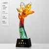 Trofeo de Copa de Agua de Alta Gama Hecho a Medida Estrella de Cinco Puntas Trofeo de Cristal Creativo para Competencia Reunión Anual Premios Reconocimiento a Empleados Conmemoración