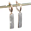 Amazon Moda Aretes Redondos de Diamante Completo de Dos Tonos para Mujer, Personalizados, de Gama Alta, Lujo Accesible y Estilo Versátil