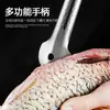Raspador de Escamas de Peixe de Aço Inoxidável Faca para Barriga de Peixe Raspador de Pontos Faca para Escamas de Peixe Ferramenta de Cozinha Multifuncional Espessada Ferramenta para Matar Peixe Raspador de Escamas