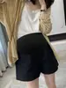 Pantalones cortos ligeros de soporte para el vientre de maternidad, color liso versátil, tela de algodón simple y transpirable, adelgazantes y favorecedores, adecuados para uso casual durante el embarazo en verano
