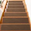 Alfombrillas para Escaleras Estilo Japonés Imitación Lino Autoadhesivas para Uso en Casa, Adecuadas para Pisos de Madera, Pegatinas para Peldaños sin Pegamento, Alfombra para Escaleras, Se Pueden Adherir