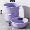 Balde de Plástico Grueso para el Hogar Lavabo Cubo para Lavar Ropa Cubo de Ducha para Dormitorio de Estudiantes Cubo Grande para Almacenamiento de Agua Cubo Redondo Venta al por Mayor