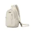Mochila minimalista estilo off-white fosco para casais, vibe relaxada estilo japonês, adequada para o trajeto diário, esportes ao ar livre e bolsa de peito para ciclismo