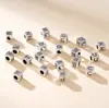 Plata de Ley S925 Vintage Bloques de Letras del Alfabeto Inglés 26 Cuentas Espaciadoras Hechas a Mano DIY Pulsera de Cuentas Collar Accesorios de Cuentas Sueltas