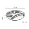Plato para Salsa de Barbacoa de Acero Inoxidable 304 Plato Coreano Dividido para Condimentos Plato para Salsa de Olla Caliente Vajilla para Restaurante de Barbacoa
