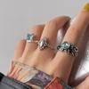 Anillo de Diamante Azul Micro-incrustado para Mujer, Anillo de Dedo Abierto Moderno, Elegante, Personalizado, Hip-hop, Desgastado, Dulce, Cool, Apilado, Anillo de Dedo de Celebridad de Internet