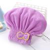 Touca de Shampoo em Fleece Coral com Laço, Touca para Secar o Cabelo, Touca de Banho de Fibra Longa Densa, Touca de Princesa Macia e Absorvente, Secagem Rápida de Alta Densidade