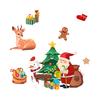 Adesivos de Árvore de Natal Transfronteiriços Decoração de Janela de Vidro de Natal Adesivos Estáticos de Boneco de Neve Adesivos de Decoração de Festa de Natal