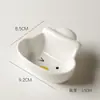 Prato de molho de cerâmica bonito Prato de salada Talheres brancos Prato de desenho animado doméstico Prato criativo infantil Prato de lanche