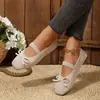 Nueva colección primavera y otoño 2026: puntiagudos, decorados con lazo, para uso diario, de punto, talla grande, mocasines, zapatos planos
