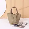 Bolsa Saco de Couro Bovino de Primeira Camada 2025 Nova Bolsa de Couro Genuíno Cesta de Vegetais Bolsa Feminina Bolsa de Mão para o Dia a Dia Bolsa de Mão