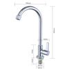 Cozinha Transfronteiriça Novo Produto Lavatório Pia Piscina Monocomando Frio Varanda Estendida Abertura Rápida Torneira de Aço Inoxidável