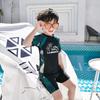 [Roupa de Banho Pai e Filho] Família Dividida Duas Peças Estampada Digital Fresca Roupa de Banho para Snorkel