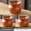 Panela de Cerâmica com Tampa para Cozinhar Sopa Lentamente, Panela de Ensopado com Vedação de Água, Panela de Sopa para Uso Doméstico, Lanche Shaixian, Jiangxi, Panela de Barro para Porção Individual