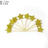 Pastel de Cumpleaños Horneado Decoración Papel Brillante con Purpurina Bronceado Amor Estrella Pareja Tarjeta Bandera Mesa de Postres Suministros