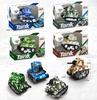 Novo Tanque de Liga Transfronteiriça Huili Brinquedo Infantil Presente Menino Graffiti Modelo de Carruagem Militar Ornamentos de Bolo