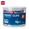 Clips para Carpetas de Colores Serie 8553Es Deli, Tamaño Grande para Exámenes y Documentos, Clips Metálicos Grandes para Documentos, Ahorro de Esfuerzo