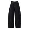 Calça Jeans Feminina de Seda Laranja# Estilo Americano Vintage Machete Feminina Bordado Costura Design Sense Loose Fashion Calças de Perna Larga