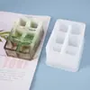 Molde de Resina de Cristal DIY Papoula Caixa de Armazenamento de Batom Suporte de Exibição de Armazenamento de Essência Colorida Espelho Decorativo Molde de Silicone