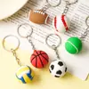 Llavero Creativo 3D de Baloncesto Personalizado PVC Colgante de Fútbol Voleibol Tenis Llavero para Mochila Coche Regalo